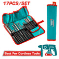 Комплект длета и свредла TOTAL INDUSTRIAL, SDS plus, 17 части