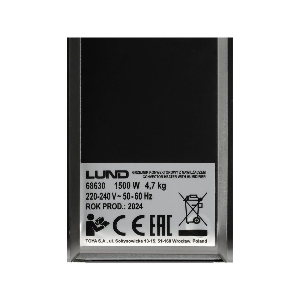 Конвектор с овлажнител LUND, 1500 W