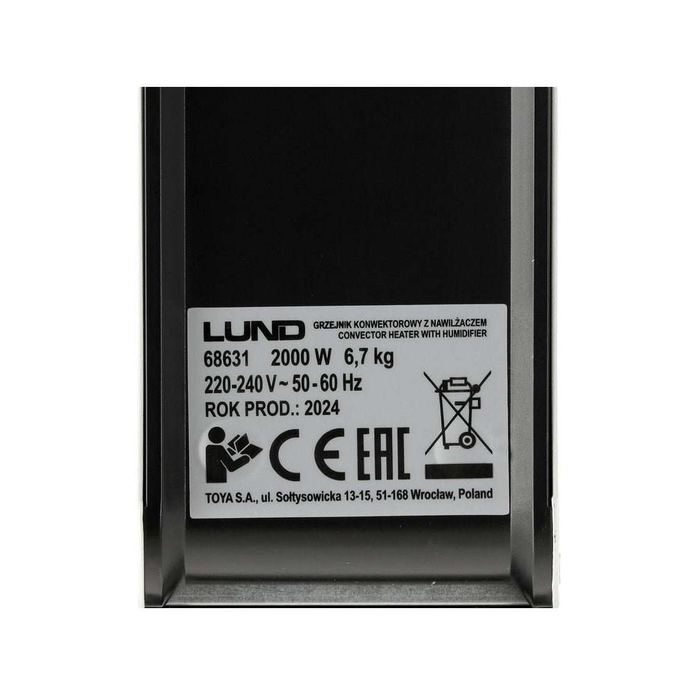 Конвектор с овлажнител LUND, 2000 W