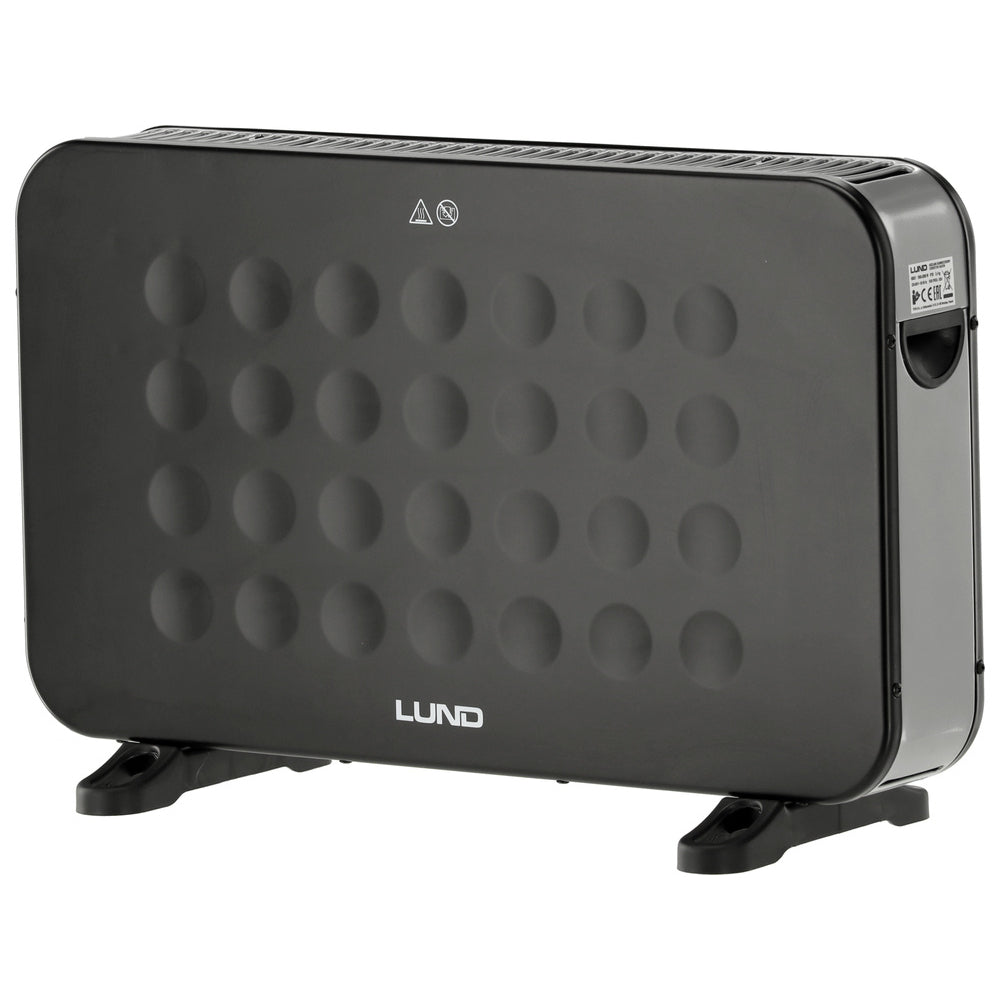 Конвектор с вентилатор LUND, 2000 W, черен
