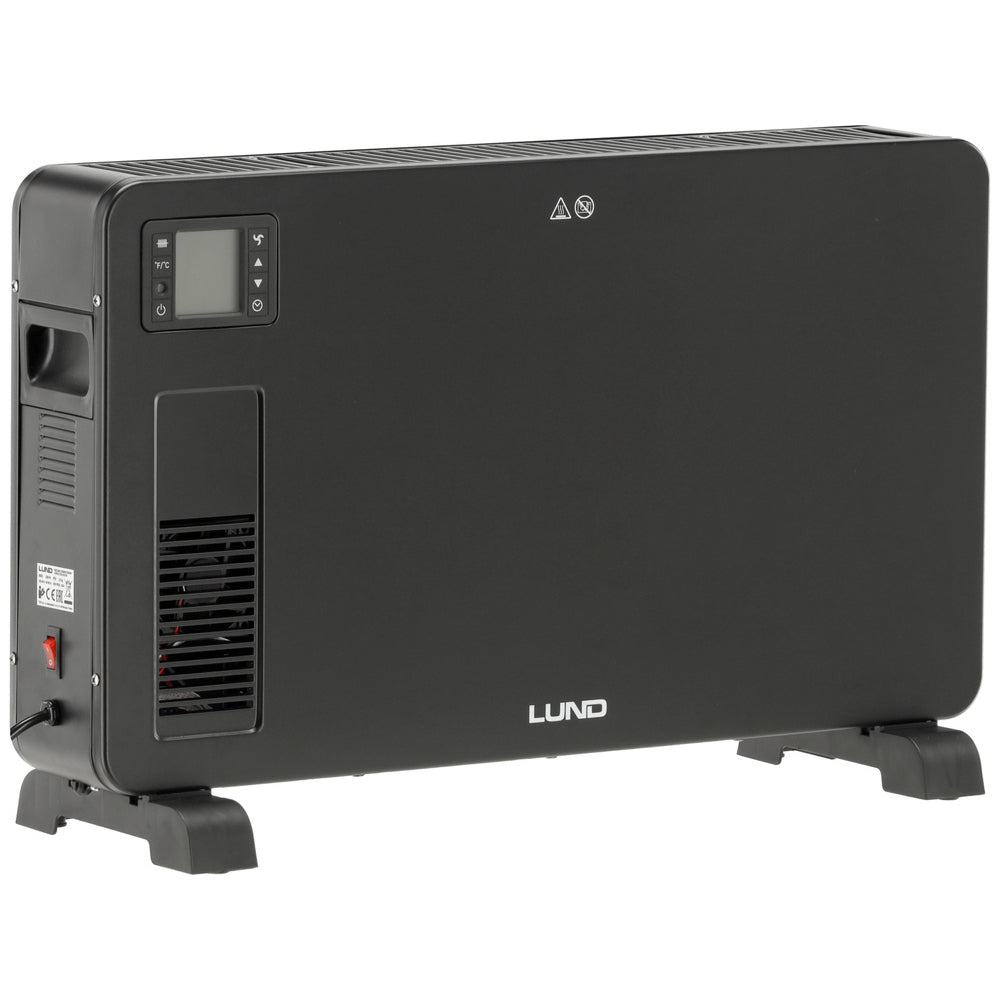 Конвектор с вентилатор LUND, 2300 W, черен