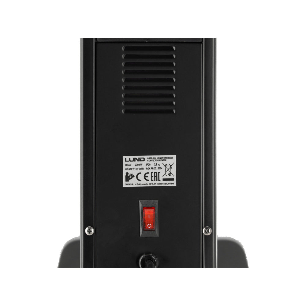 Конвектор с вентилатор LUND, 2300 W, черен
