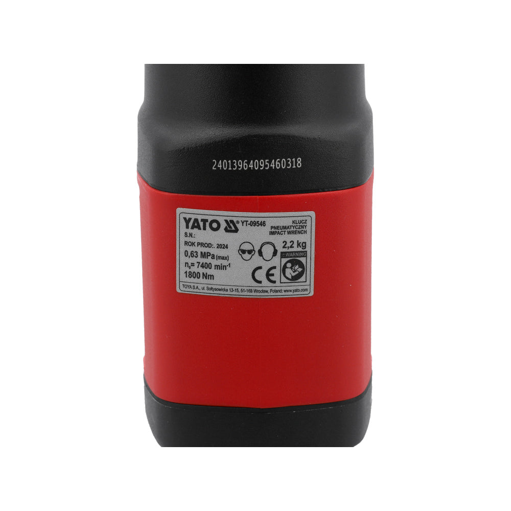Пневматичен ударен гайковерт YATO 09546, 1/2", 1800 Nm