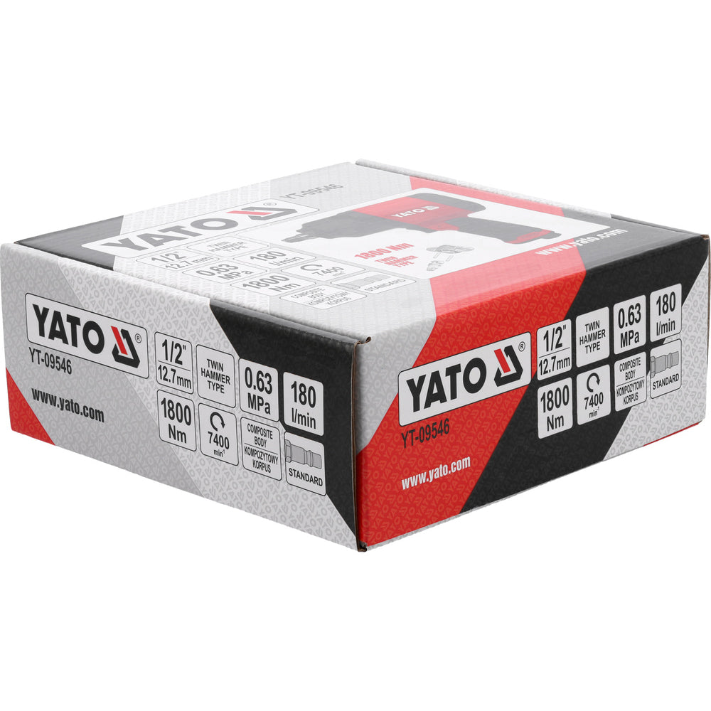 Пневматичен ударен гайковерт YATO 09546, 1/2", 1800 Nm