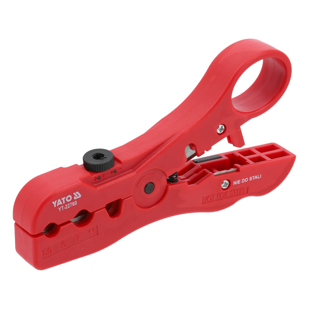 Клещи за рязане и заголване на кабели YATO, RG59, RG6, RG7, RG11