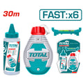 Чертилка зидарска, талк и мини нивелир TOTAL INDUSTRIAL, 30 м