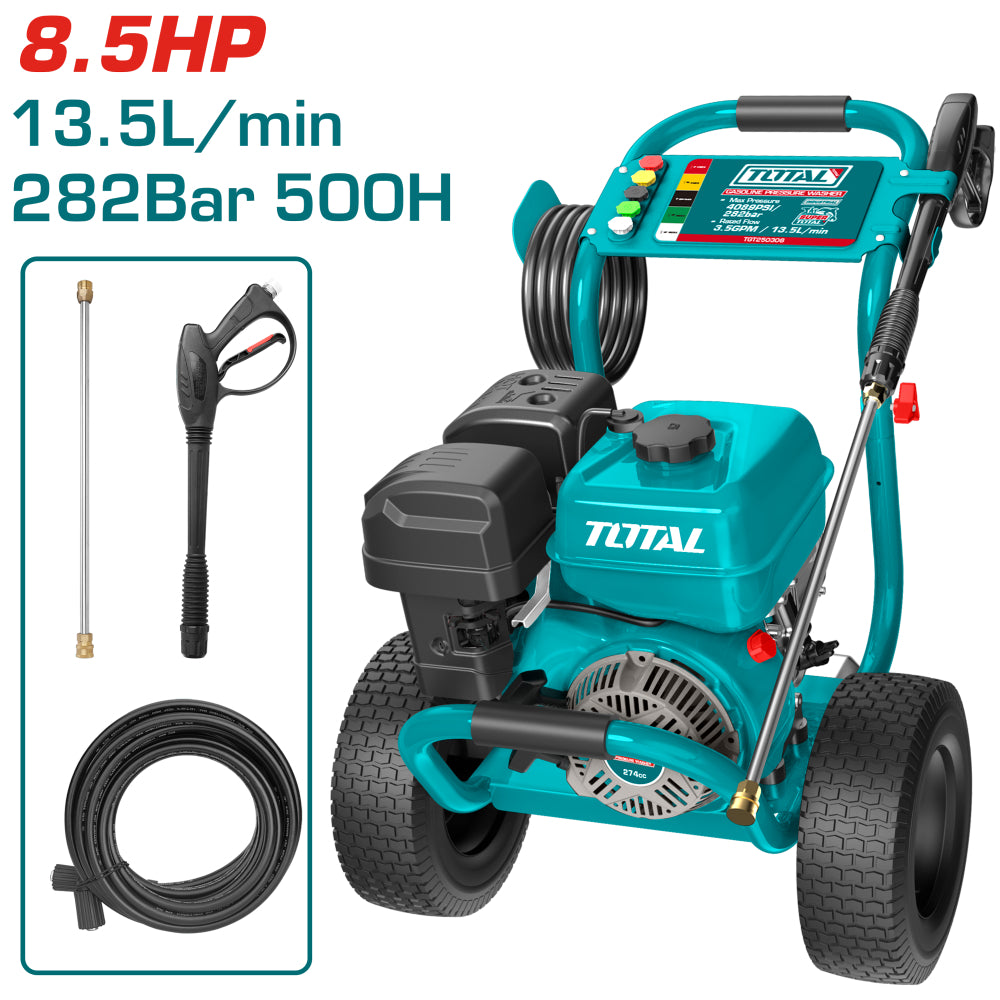 Бензинова водоструйка TOTAL INDUSTRIAL, 8.5 к.с., 282 bar, 810 L/h