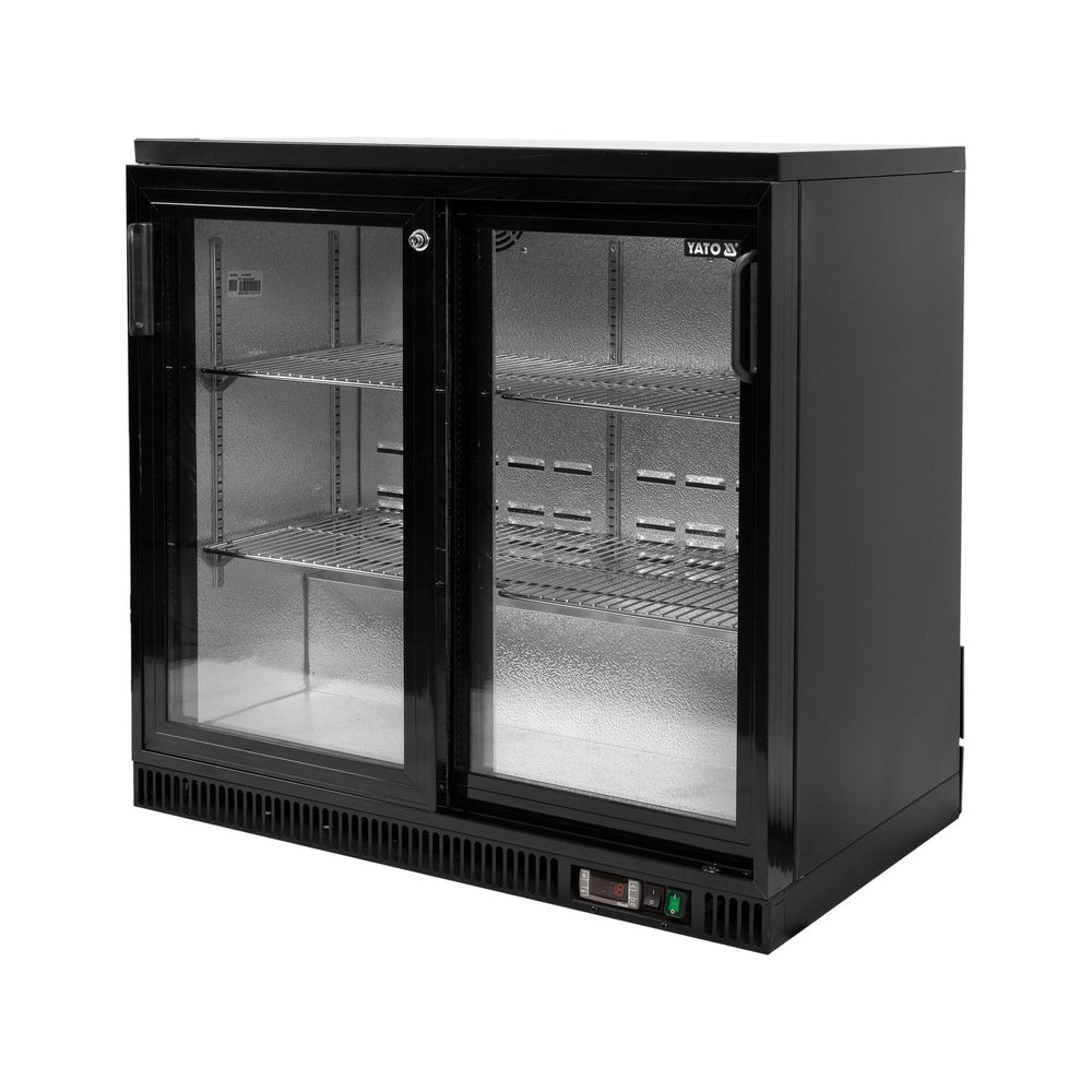 Хладилник за напитки YATO, 2 плъзгащи врати, 200 W, 227 L
