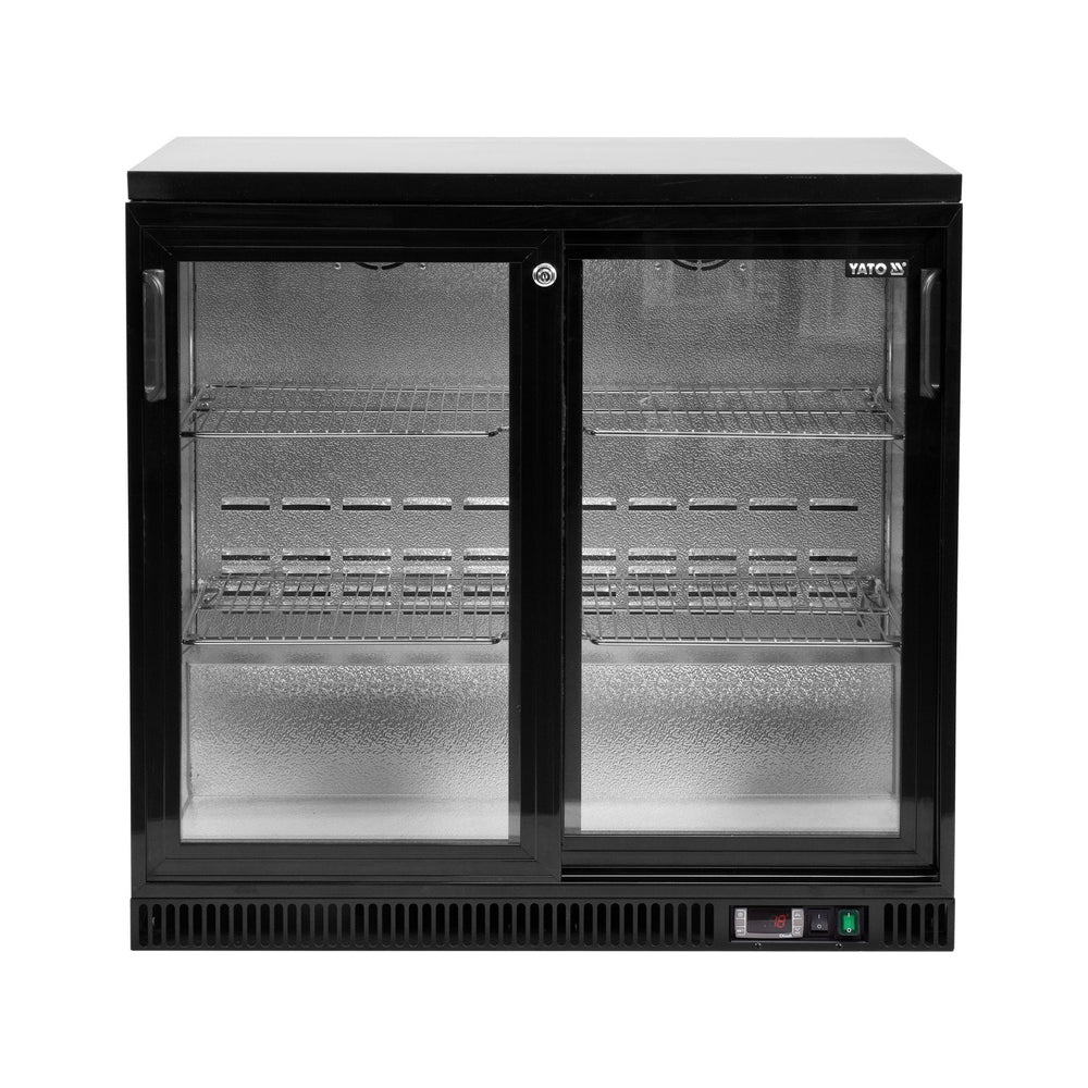 Хладилник за напитки YATO, 2 плъзгащи врати, 200 W, 227 L