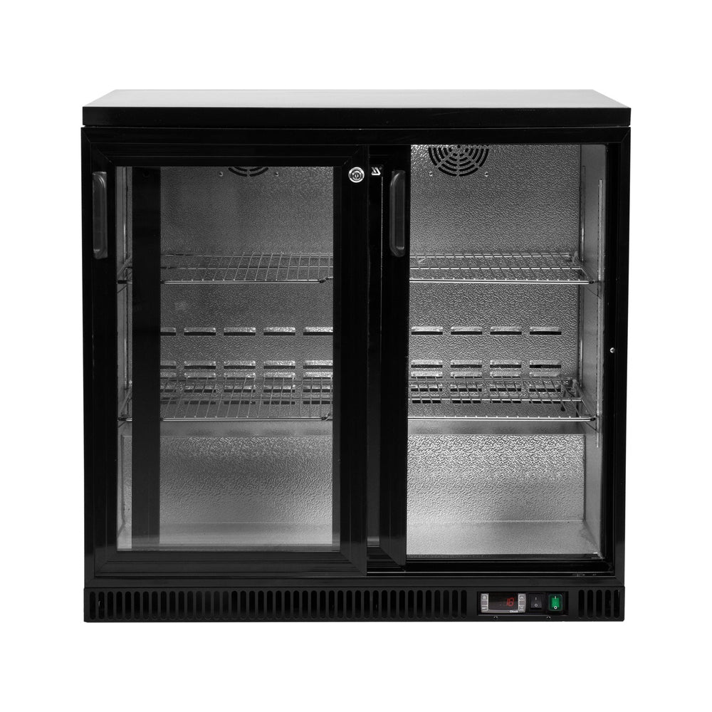 Хладилник за напитки YATO, 2 плъзгащи врати, 200 W, 227 L