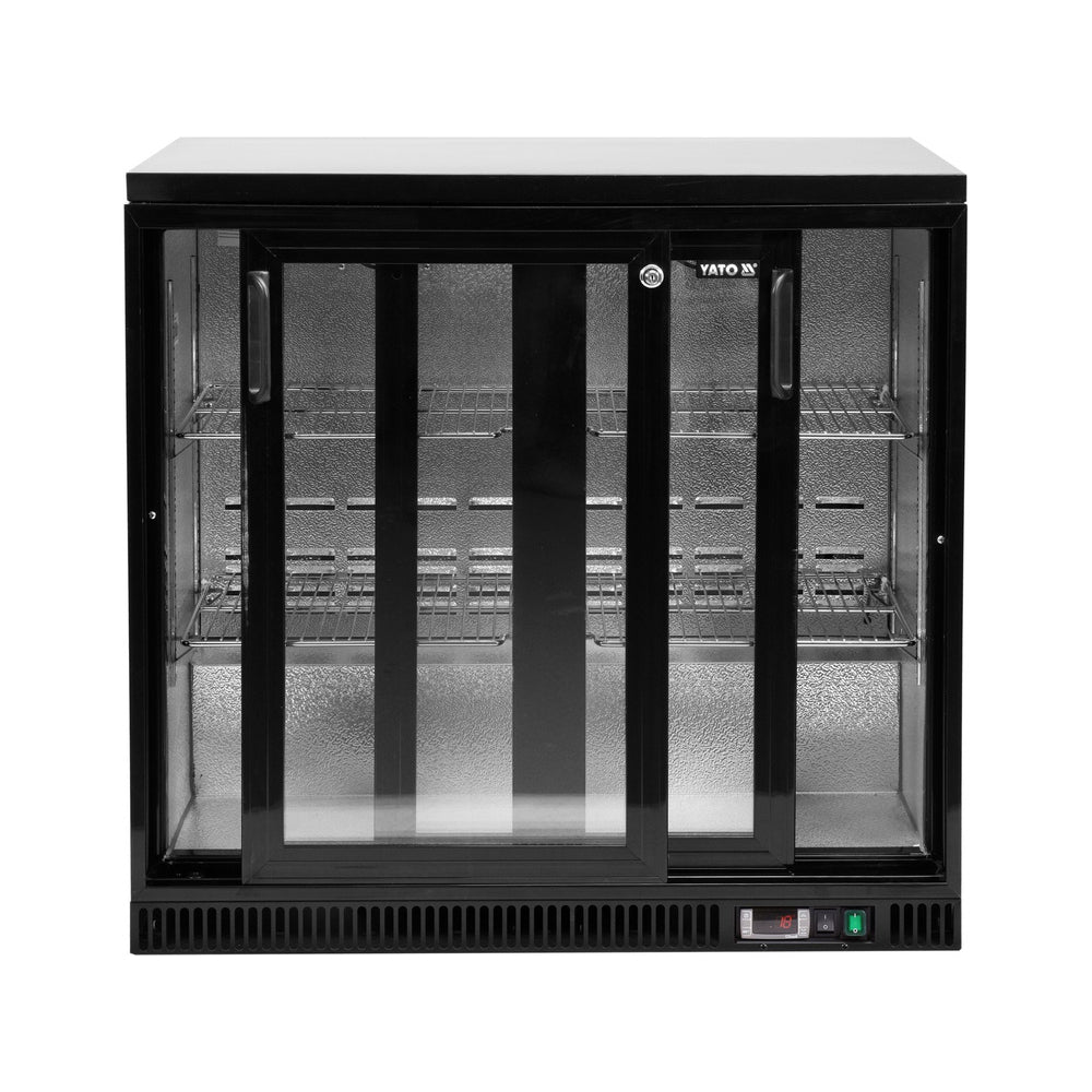 Хладилник за напитки YATO, 2 плъзгащи врати, 200 W, 227 L