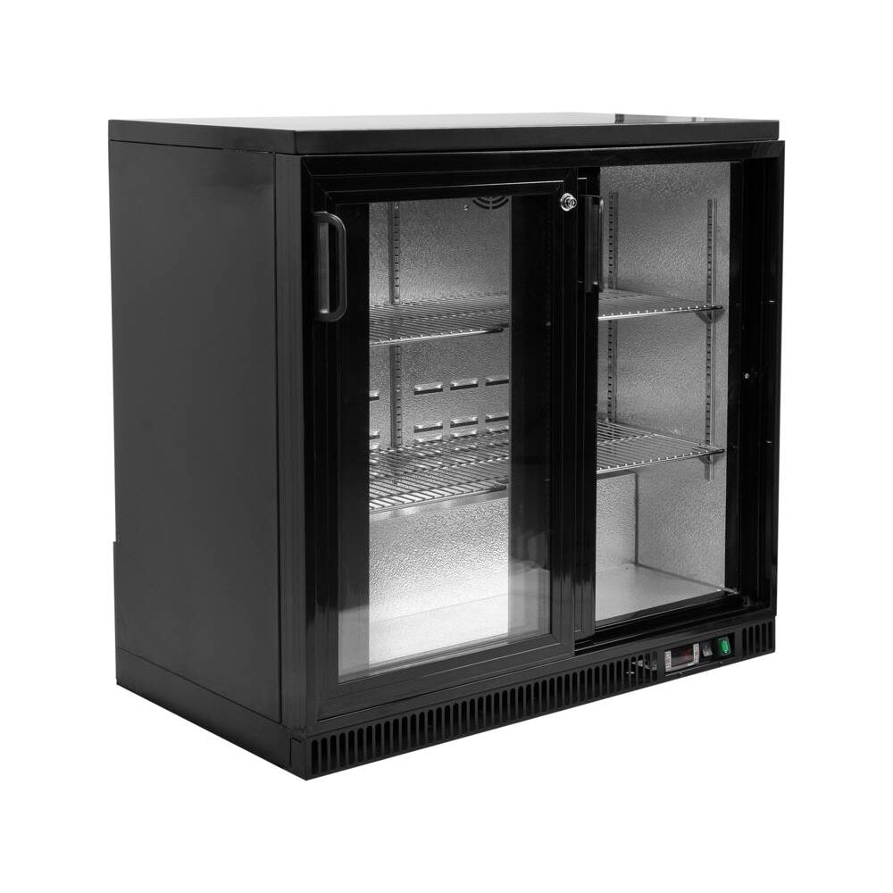 Хладилник за напитки YATO, 2 плъзгащи врати, 200 W, 227 L