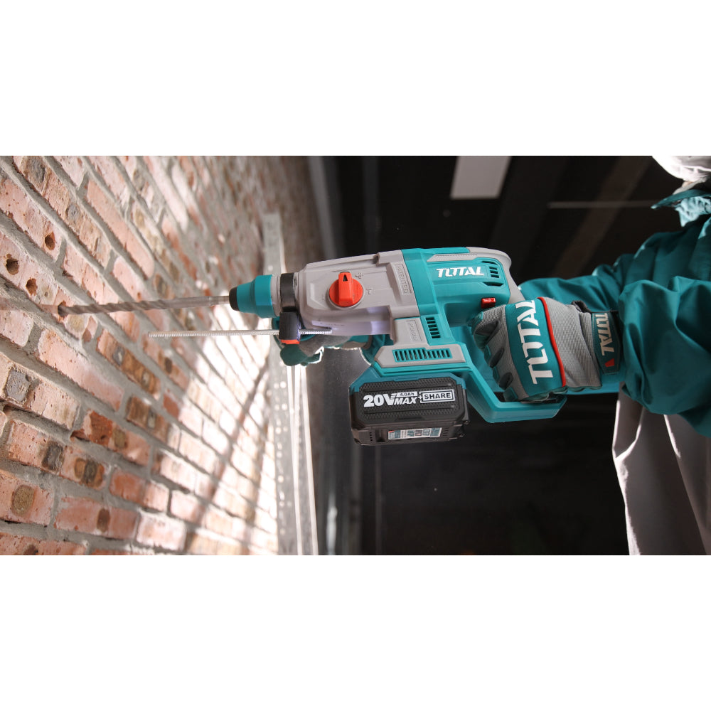 Акумулаторен безчетков перфоратор TOTAL INDUSTRIAL, SDS+, 20 V, без батерия TL IND TRHLI20228