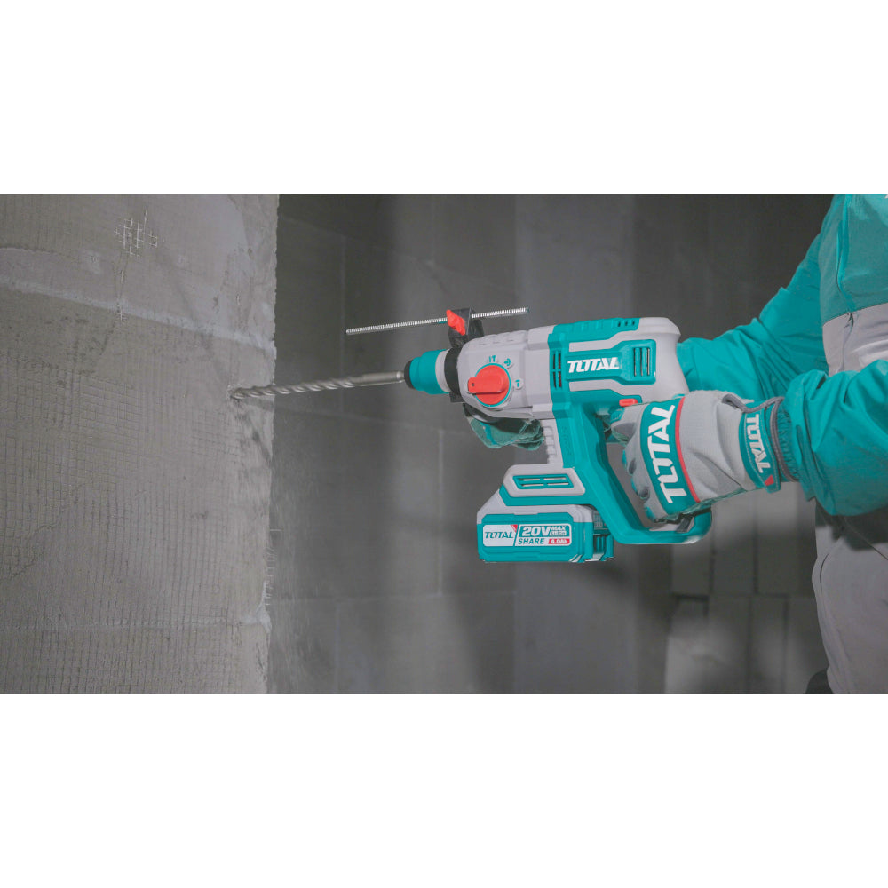 Акумулаторен перфоратор TOTAL Industrial, Brushless, SDS+, 20 V, без батерия
