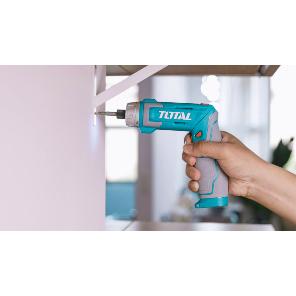 Акумулаторна отвертка TOTAL INDUSTRIAL, 1/4", 8 V, 6 Nm, кутия