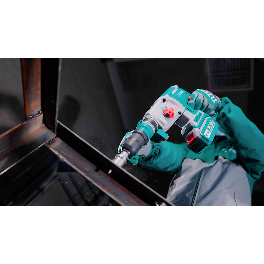 Акумулаторен безчетков перфоратор TOTAL INDUSTRIAL, SDS+, 2.5 J, 20 V, 2 x 4 Ah