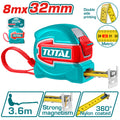 Ролетка метрична TOTAL INDUSTRIAL, 8 м, 32 мм