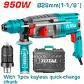 Електрически перфоратор с допълнителен патронник TOTAL Industrial, куфар, SDS+, 950 W