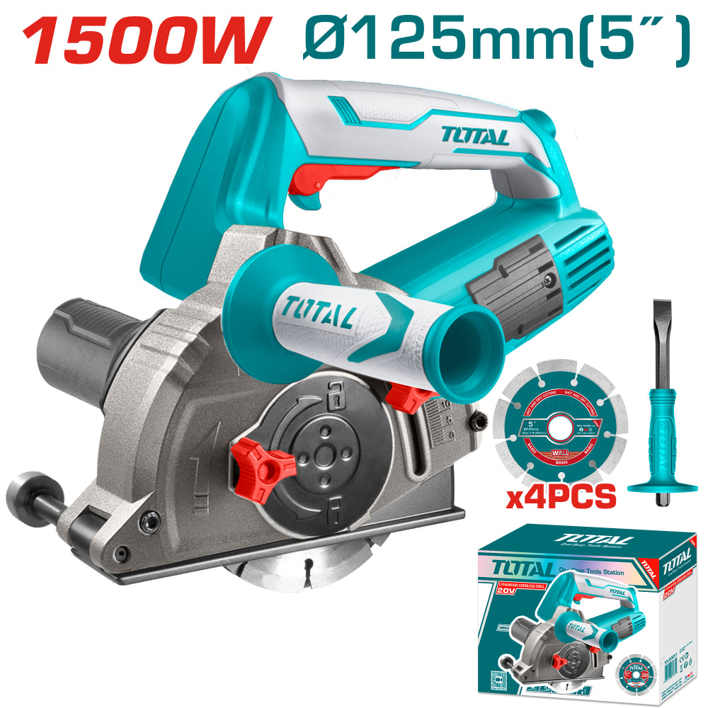 Фреза за канали TOTAL IND, Ф 125 мм, 1500 W