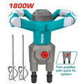 Миксер за строителни смеси, двоен, TOTAL Industrial, 1800 W