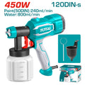 Електрически пистолет за боядисване TOTAL Industrial, 450 W, 0.38 L/min