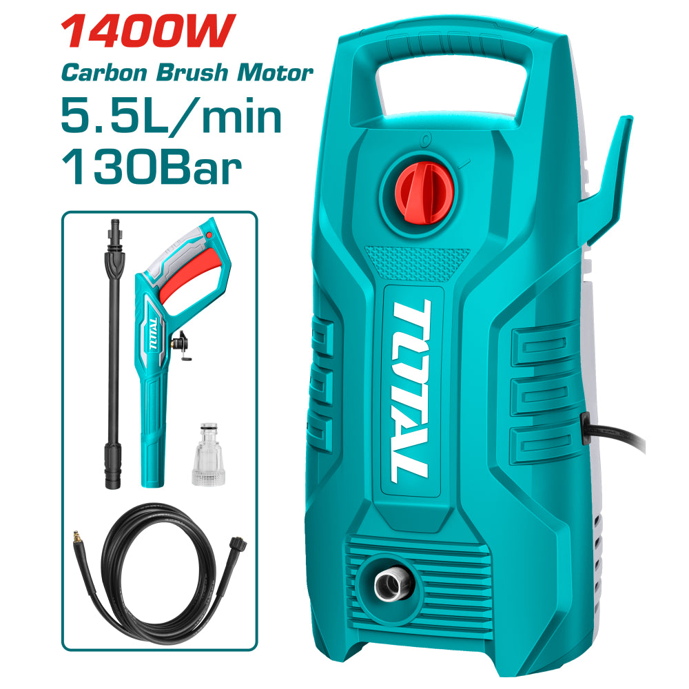Водоструйка TOTAL, 1400 W, IPX5, 130 BAR, 5.5 L/min