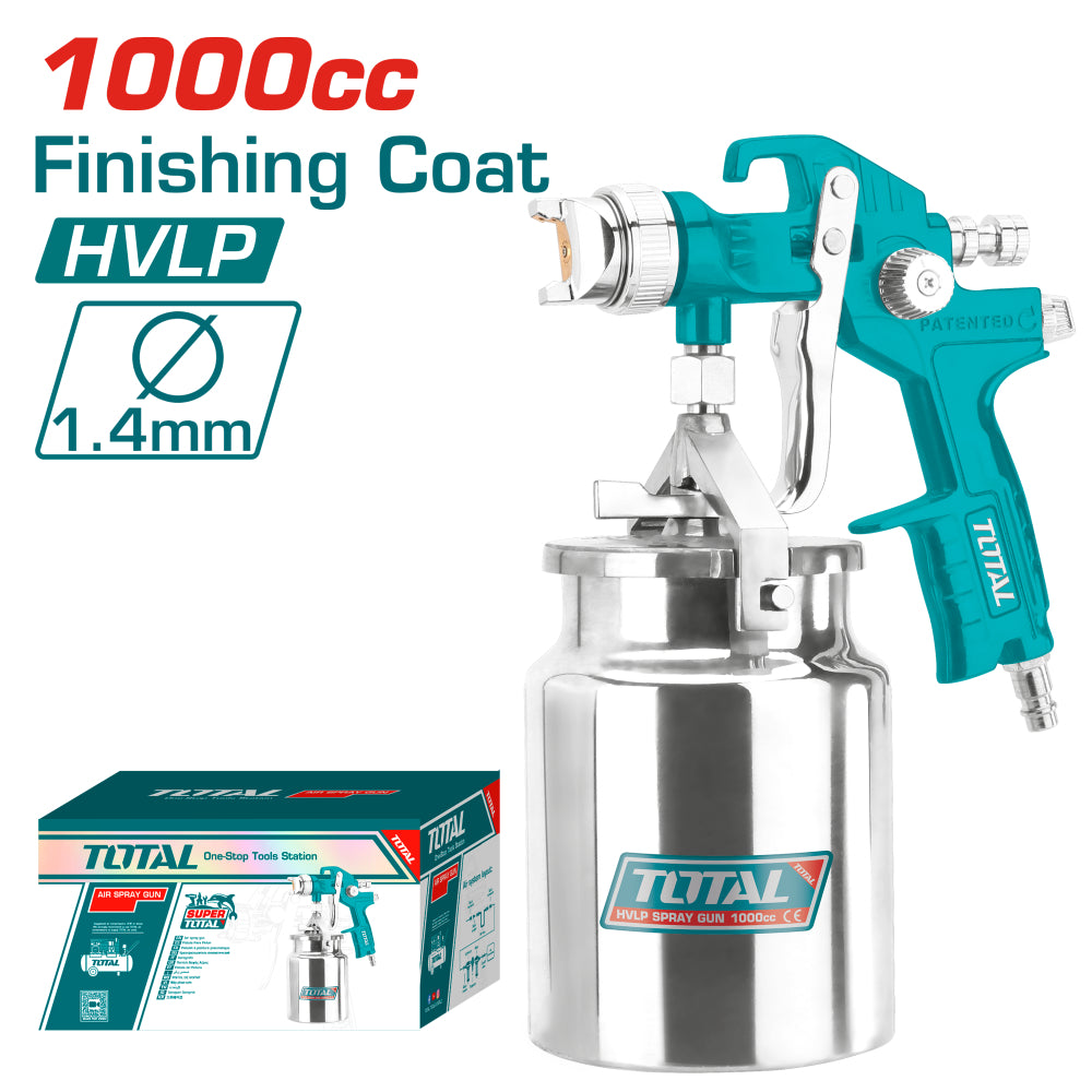 Пистолет за боядисване TOTAL Industrial, HVLP, 1000 ml