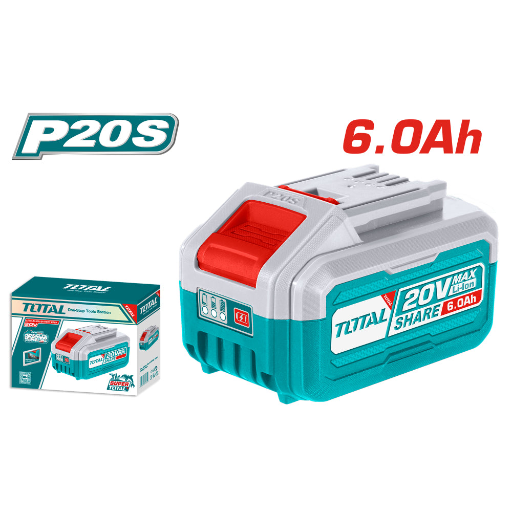 Акумулаторна батерия TOTAL Industrial, Li-Ion, 20 V, 6.0 Ah