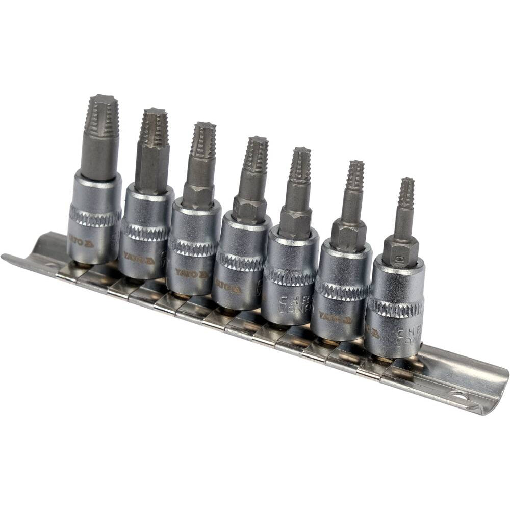 Комплект екстрактори за винтове YATO, 1/4 ", TORX, 7 части