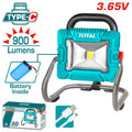 Акумулаторна LED работна лампа TOTAL, 3.6 V, 5000 mAh, 900 lm