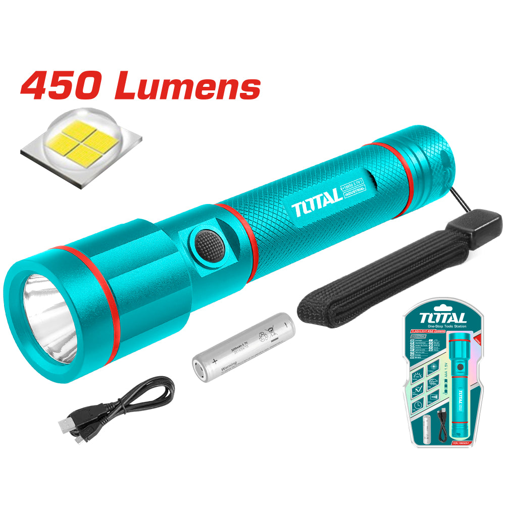 Джобно фенерче TOTAL INDUSTRIAL, 450 lm, 34 x 141 мм