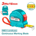 Ролетка метрична TOTAL, ABS, MID II, 3 м, 16 мм