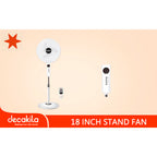 Вентилатор със стойка DECAKILA, бял, 55 W
