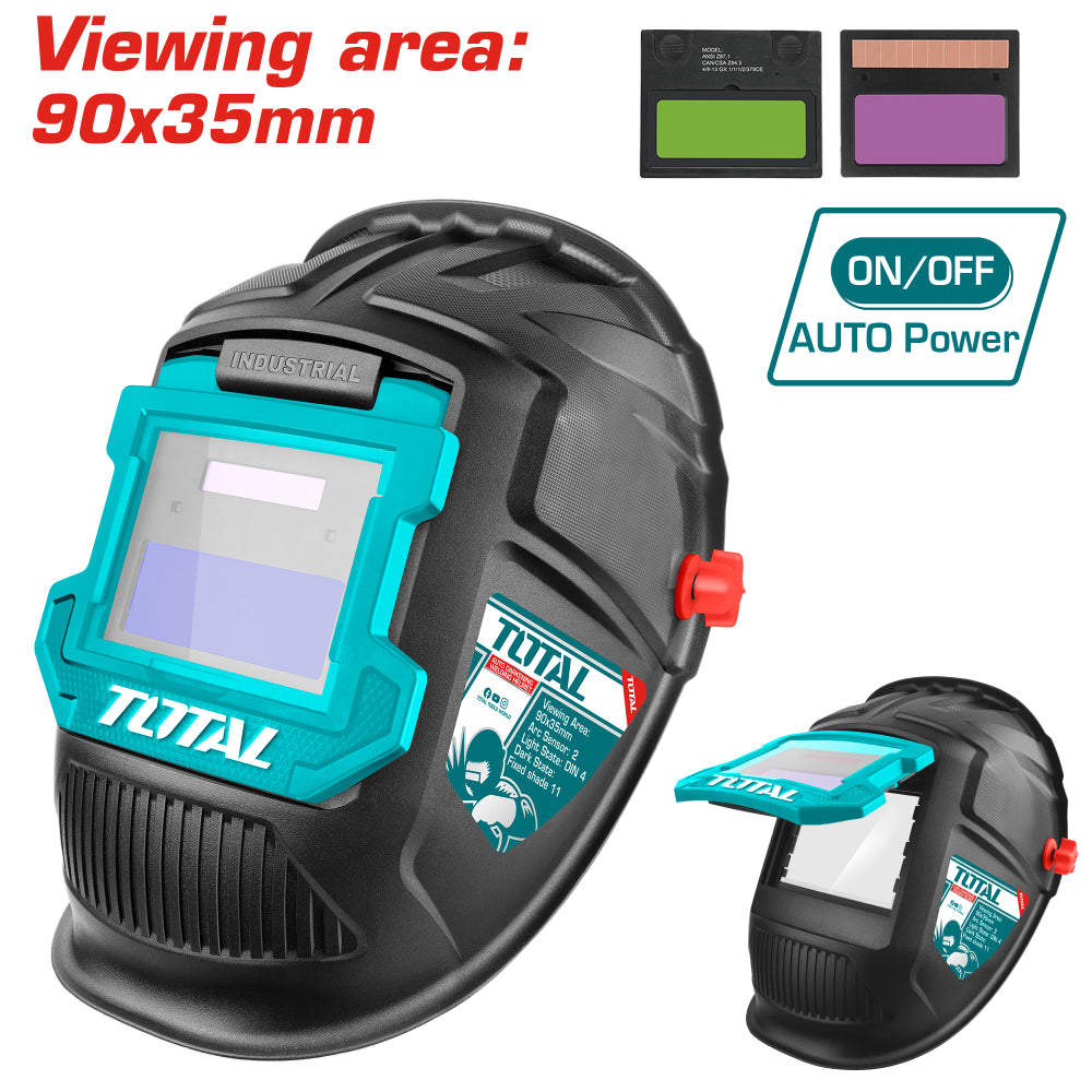 Маска за заваряване TOTAL TSP9309, автоматично затъмняване, UV/IR DIN16