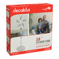 Вентилатор със стойка DECAKILA, бял, 55 W