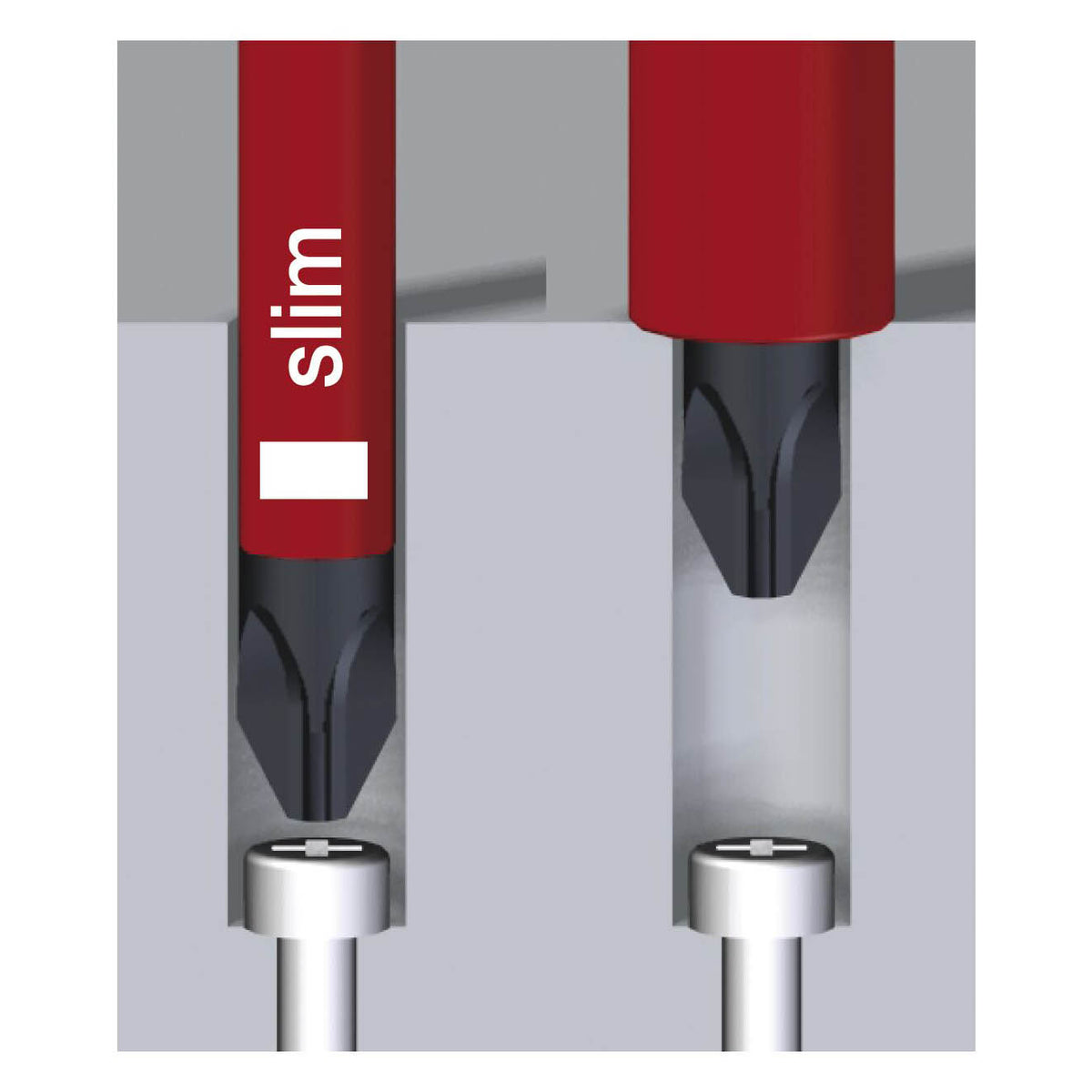 Отвертка с бит държач VDE 1000V, WIHA, 1/4", PH, PZ, SL, 6 бита