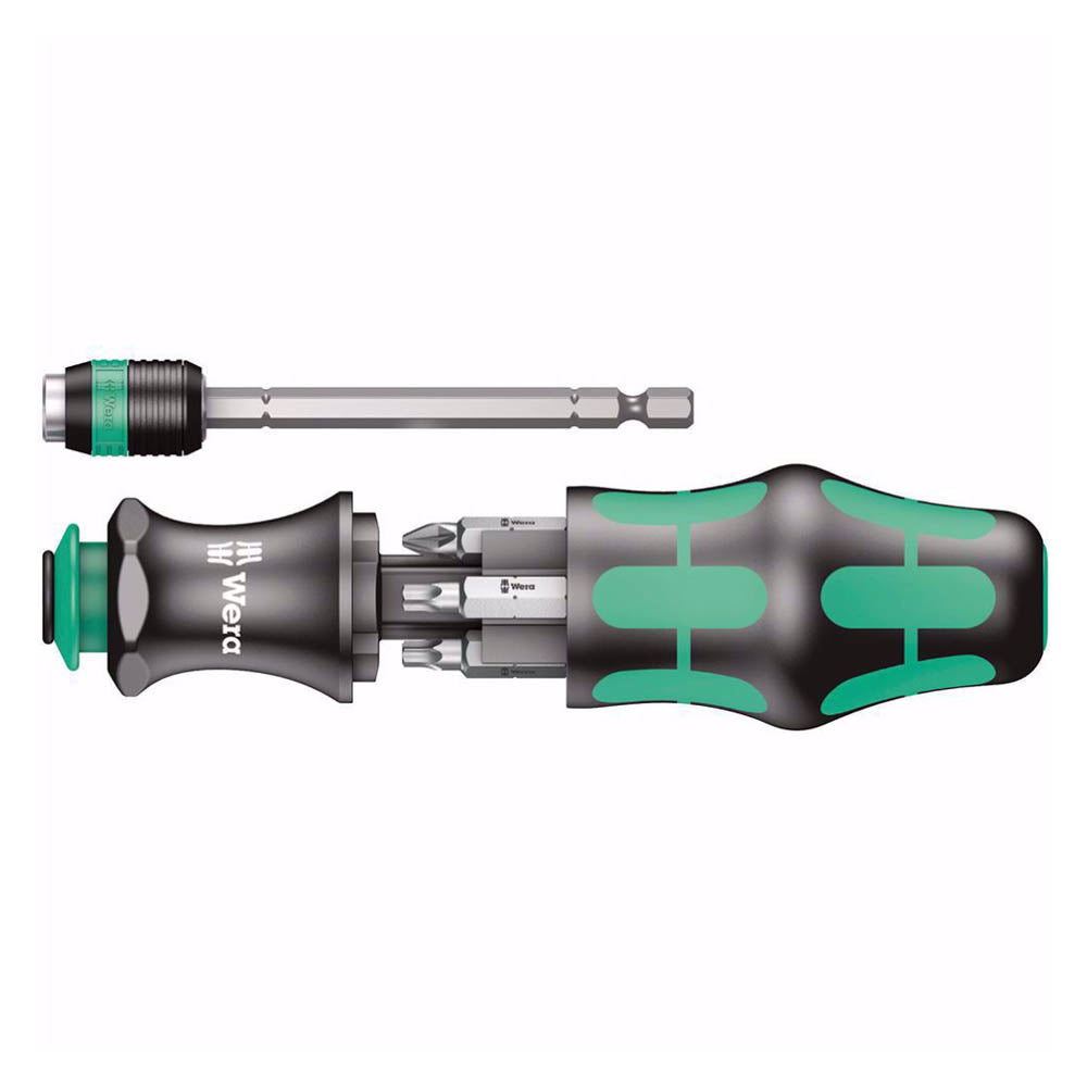 Отвертка с бит държач WERA, 1/4", PZ, TX, 6 бита