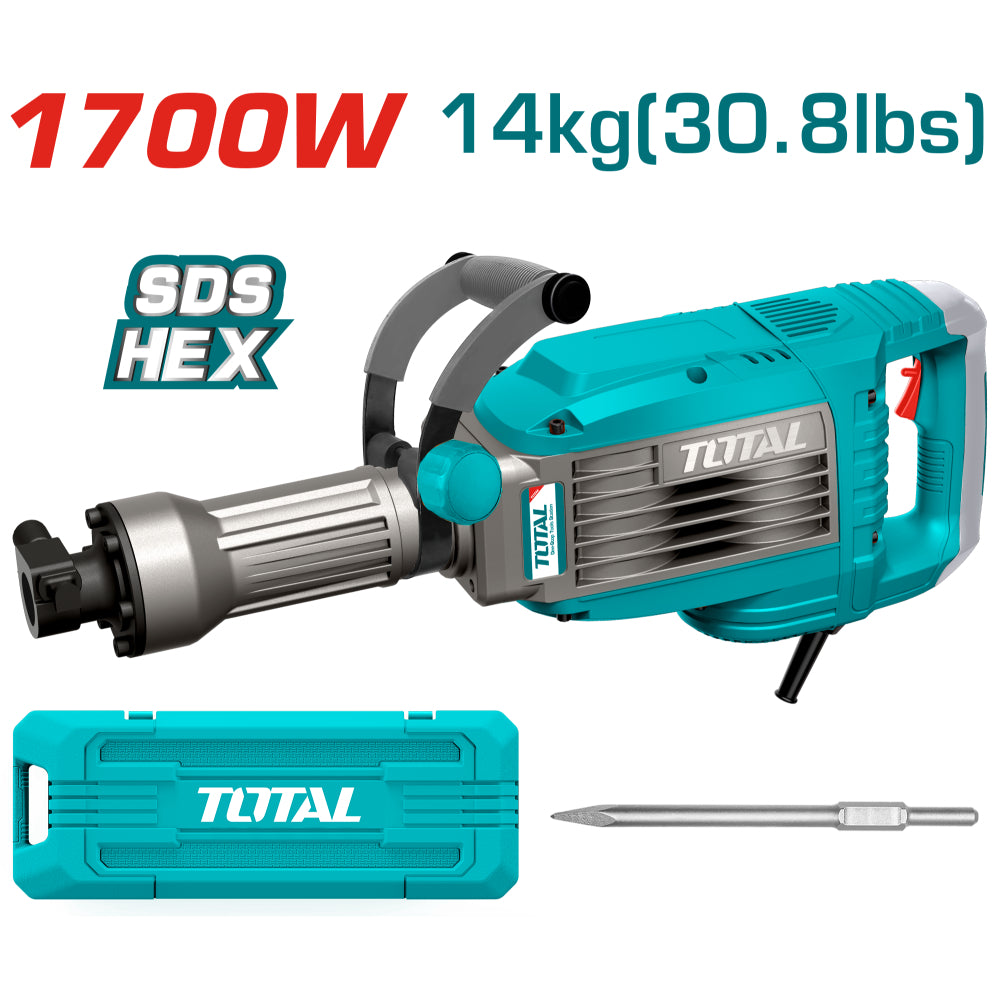 Къртач TOTAL INDUSTRIAL, HEX, 50 J, 1700 W
