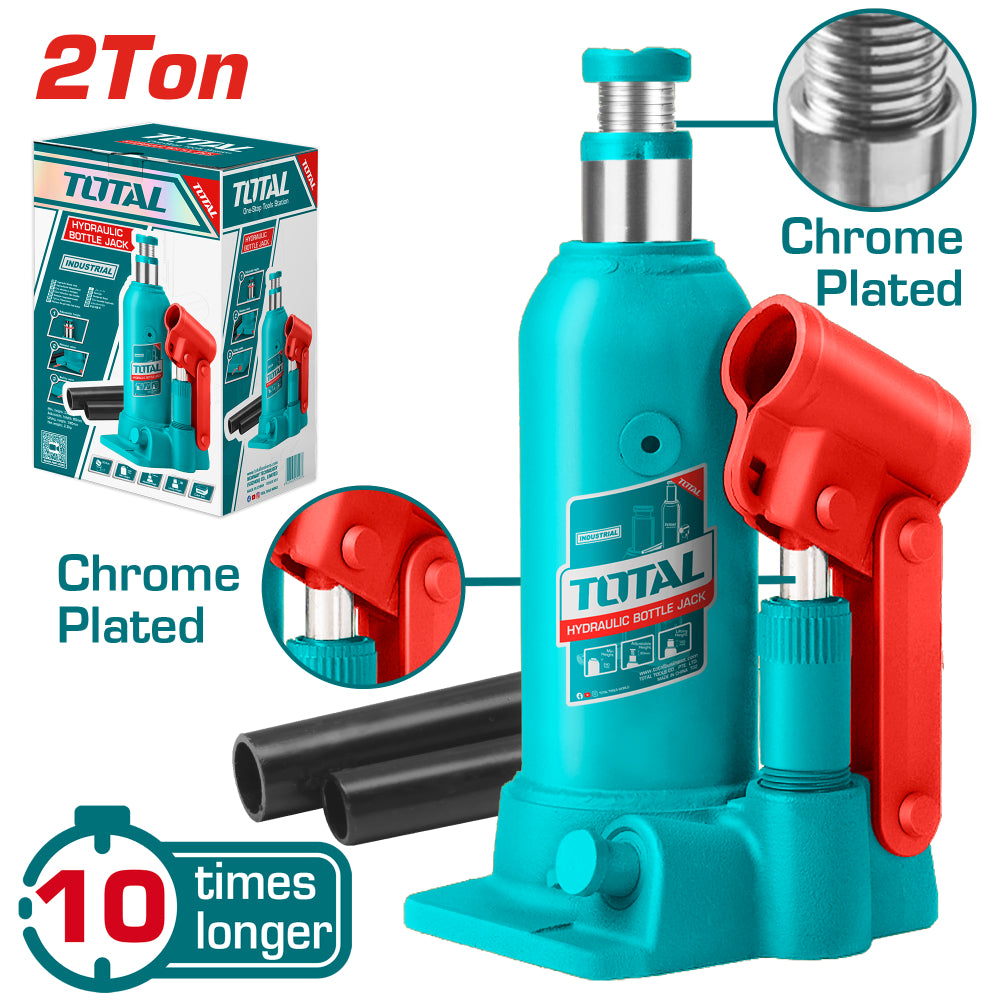 Хидравличен бутилков крик TOTAL INDUSTRIAL, 2 t