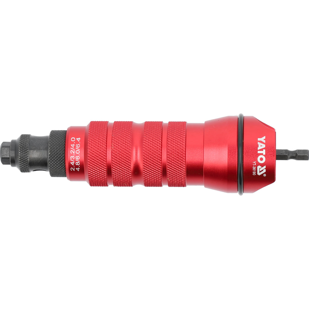 Адаптер за поп нитове YATO, 1/4", 2.4 - 6.4 мм