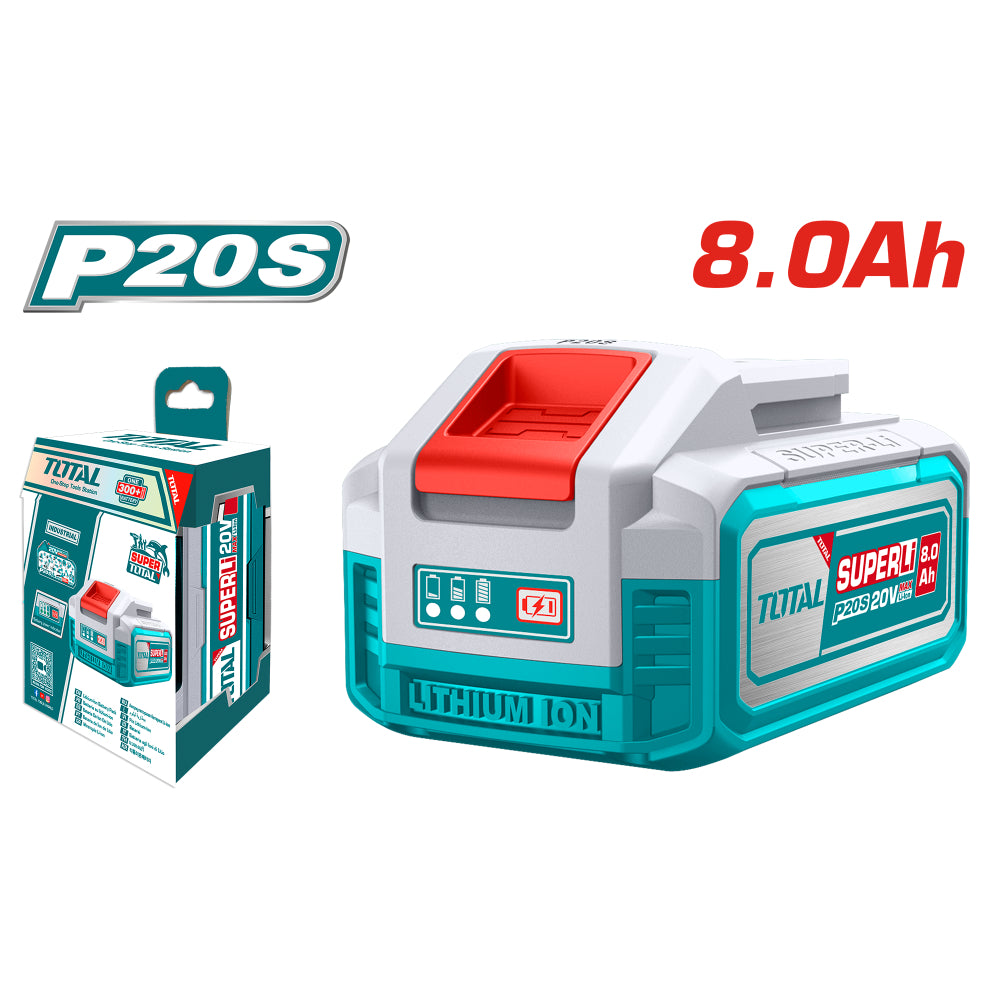 Акумулаторна батерия TOTAL Industrial, Li-Ion, 20 V, 8.0 Ah