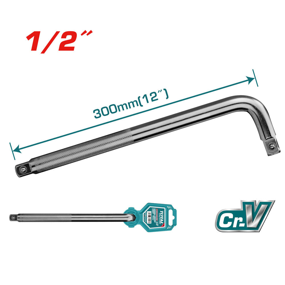 Г-образен върток за вложки TOTAL INDUSTRIAL, 1/2" x 300 мм
