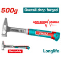 Чук шлосерски TOTAL INDUSTRIAL, Anti-Shock дръжка, 0.500 кг