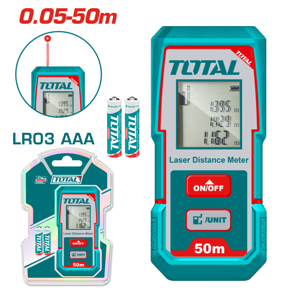 Ролетка лазерна TOTAL INDUSTRIAL, 50 м