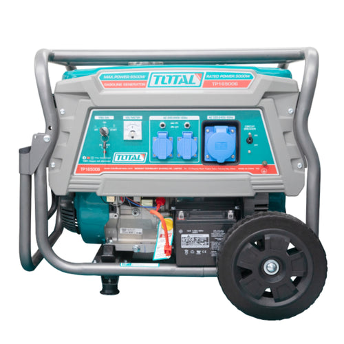 Бензинов генератор с дръжка и колела TOTAL Industrial, 6.5 kW