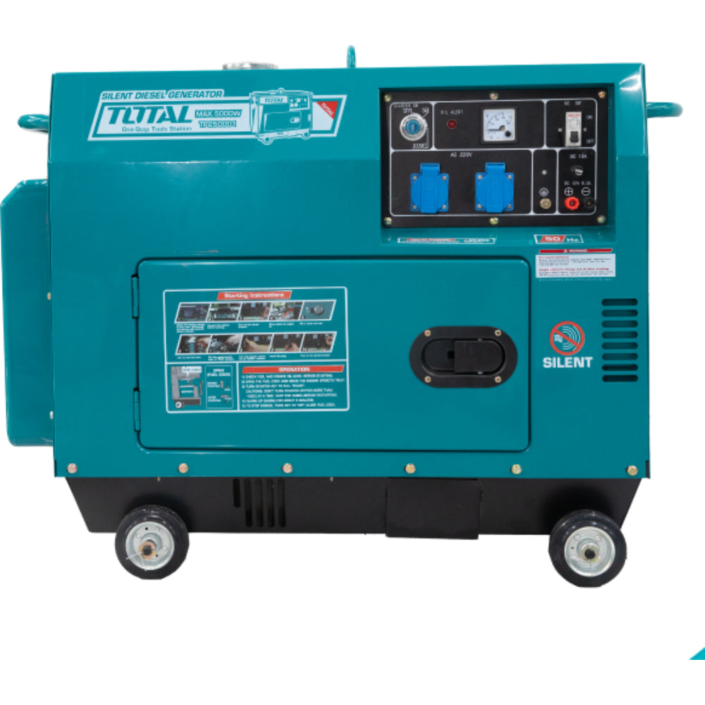 Дизелов безшумен трифазен генератор TOTAL, AVR, 5 kW
