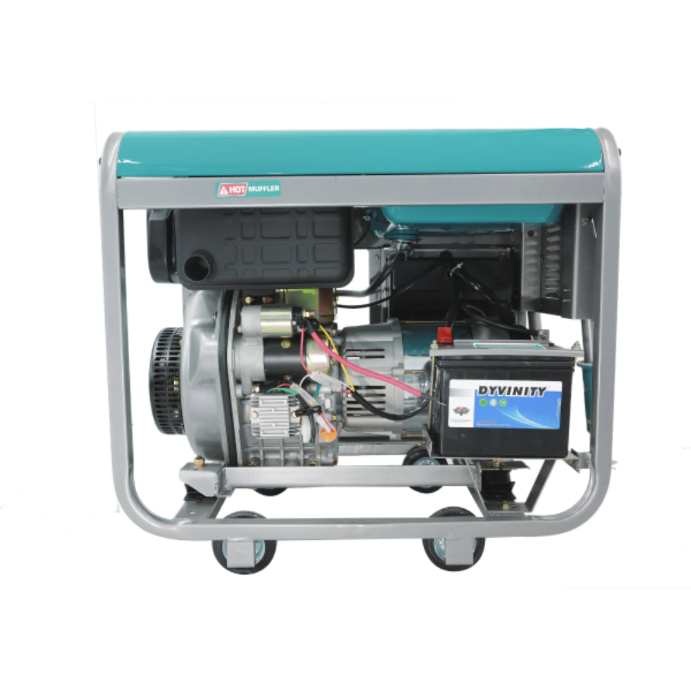 Дизелов монофазен генератор с дръжки и колела TOTAL, AVR, 5 kW