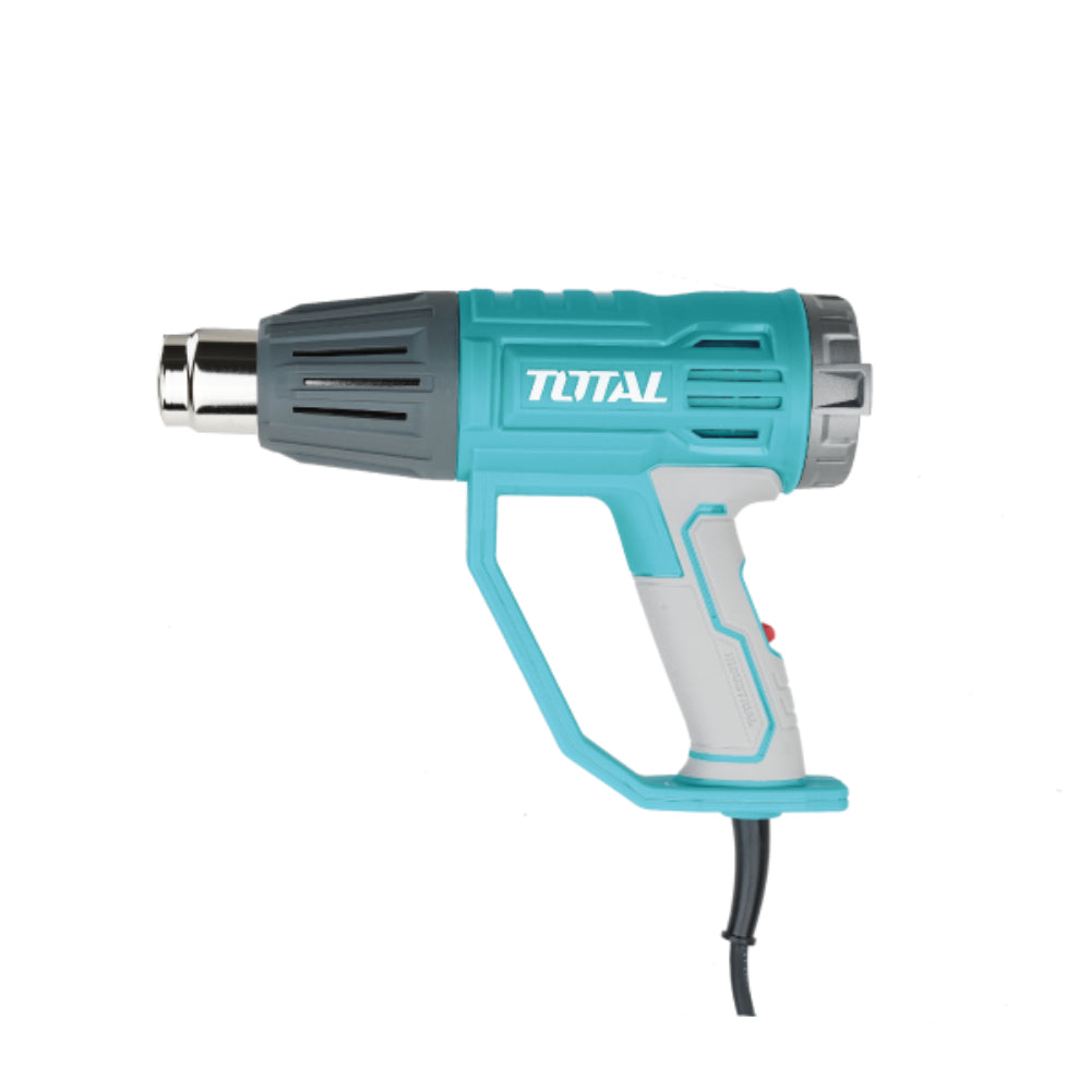 Пистолет за горещ въздух TOTAL INDUSTRIAL, 2000 W, LCD, 50-600°C + аксесоари