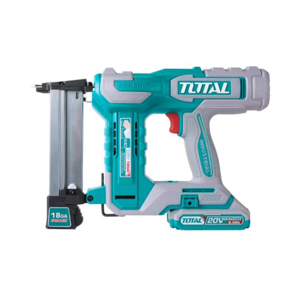 Акумулаторен такер за скоби TOTAL INDUSTRIAL, 20 V, 40 мм, 1 x 2 Ah