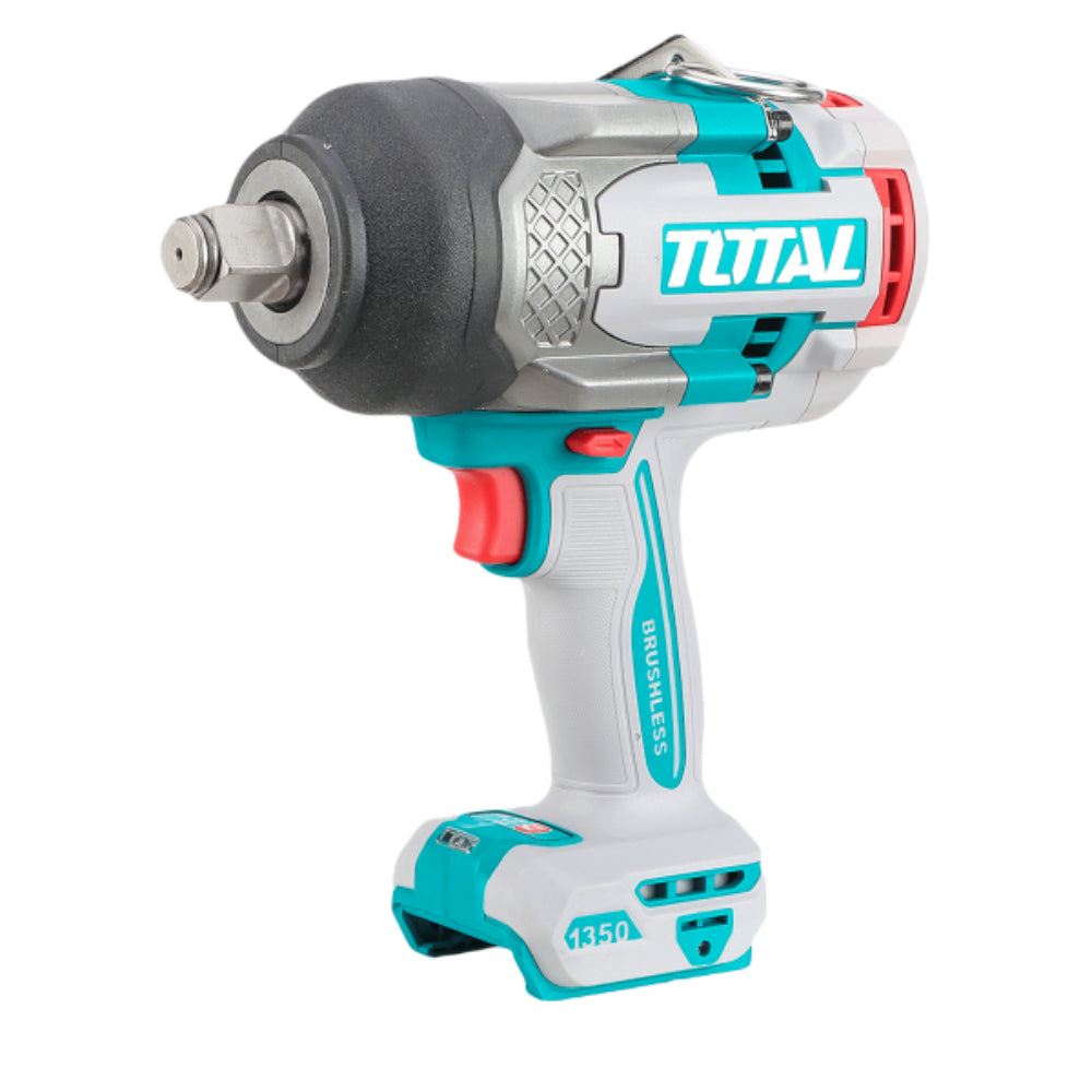 Акумулаторен ударен безчетков гайковерт TOTAL INDUSTRIAL, 3/4", 20 V, 1350 Nm, 2 x 5 Ah